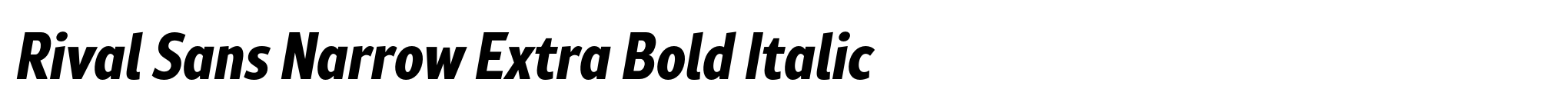 Rival Sans Narrow Extra Bold Italic image